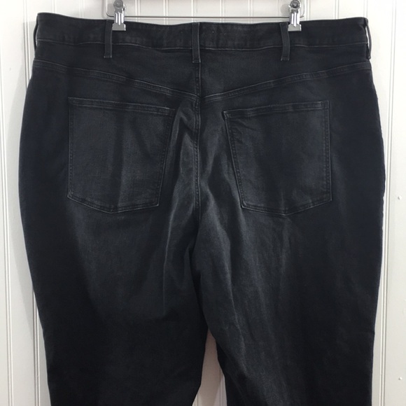 Lane Bryant High‎ RIse Girlfriend Straight Jeans Womens 26 Black Cotton Denim - Picture 4 of 11